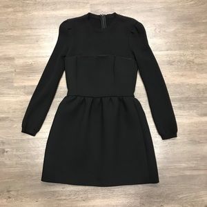 RED Valentino Elegant Black Long Sleeve Dress